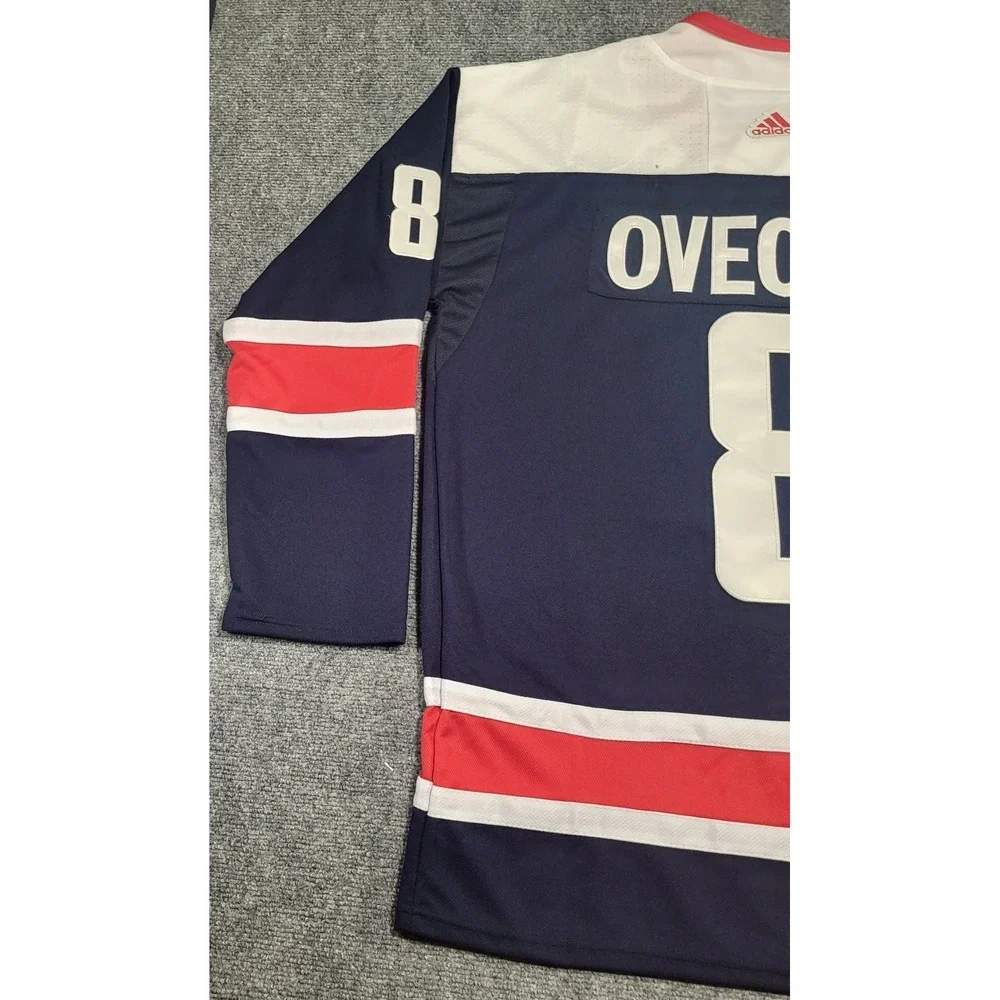 Adidas Washington Capitals #8 Ovechkin Navy Blue Alternate W Hockey Jersey 50 M